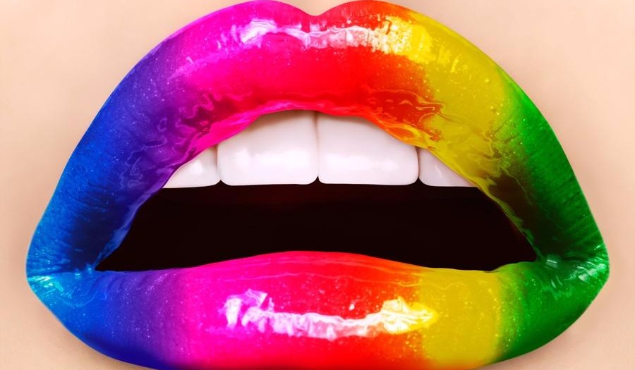 Rainbow Lipstick Party